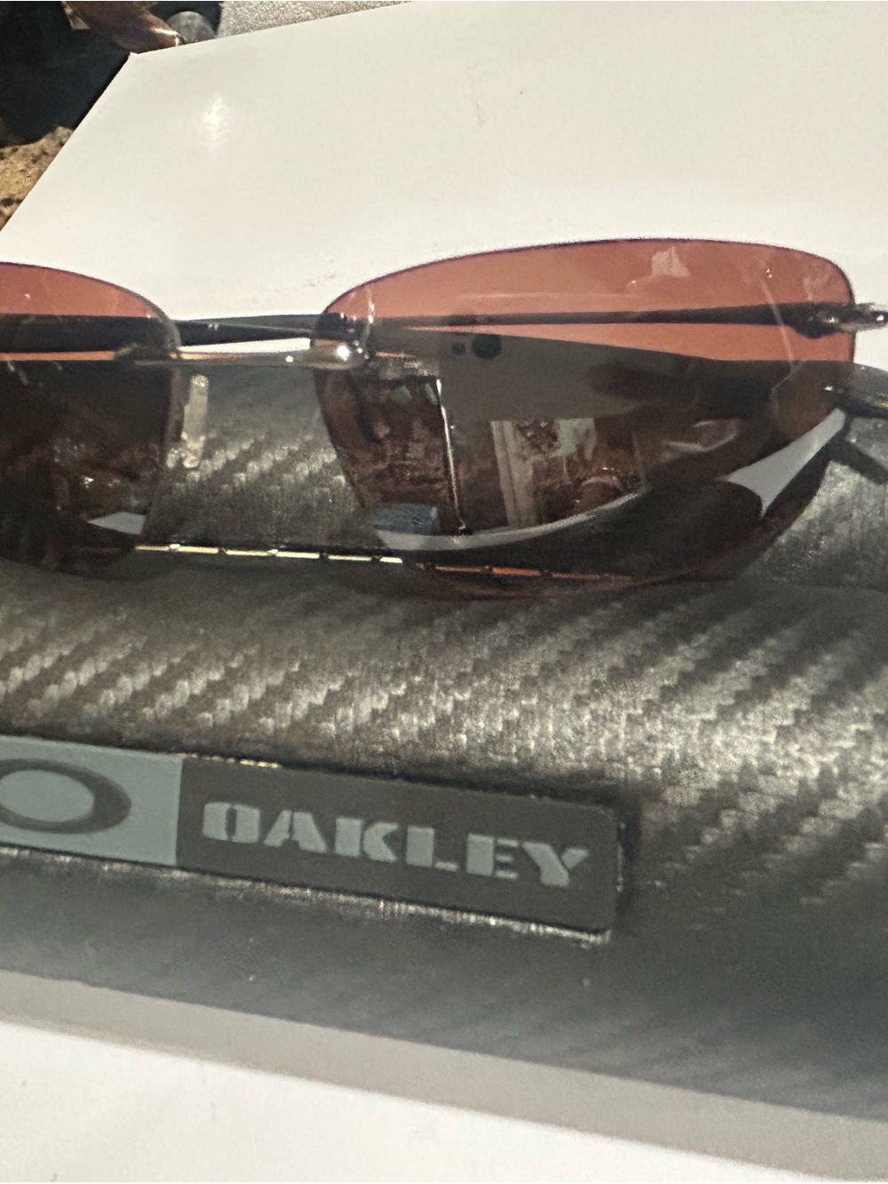Oakley Men’s Nanowire 1.0 Sunglasses with Brown Lenses